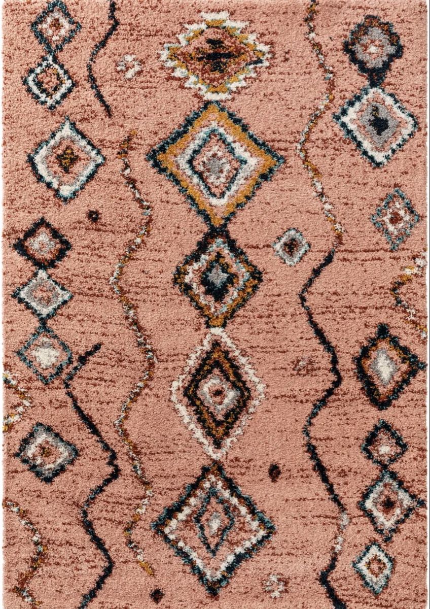 Teppiche: Teppich rosa mit geometrischem Muster fast neu – Neu (gemäss Beschreibung) aus Basel von romaeasmil 1