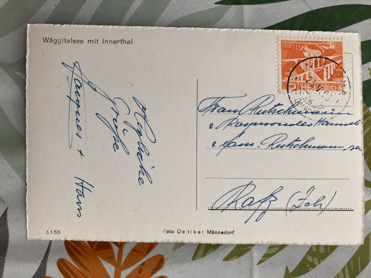 Cartoline postali: 6) AK Innerthal!1953! – Usato da Ascona venduto da ruru4150 1