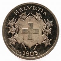 Silbermedaille Helvetia 1803 Republica Sangallensis Silber