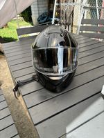 Motorradhelm, Schwarz, Grösse L