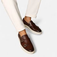 Elegante Herren Loafer Sneaker braun Grösse 42