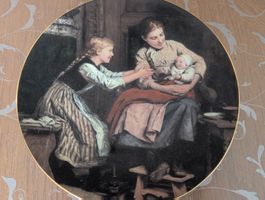 Assiette decorative de 1986 "Das Erste Lacheln"