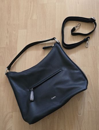 GABOR Ledertasche Dunkelblau mit Silberdetails