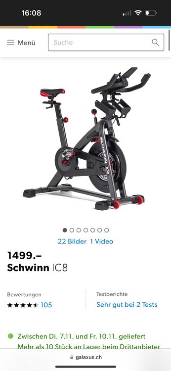 Schwinn IC8 Indoor Peloton Bike wie neu Kaufen auf Ricardo