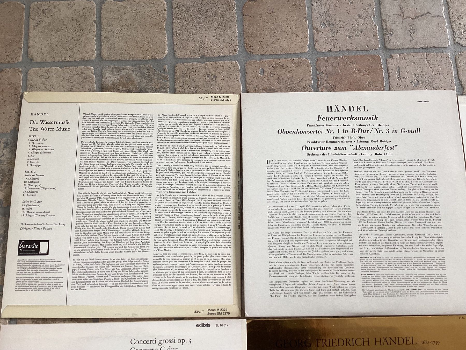 Schallplatten: 6 x Händel, verschiedene Schallplatten – Gebraucht aus Mörschwil von Monzar 4