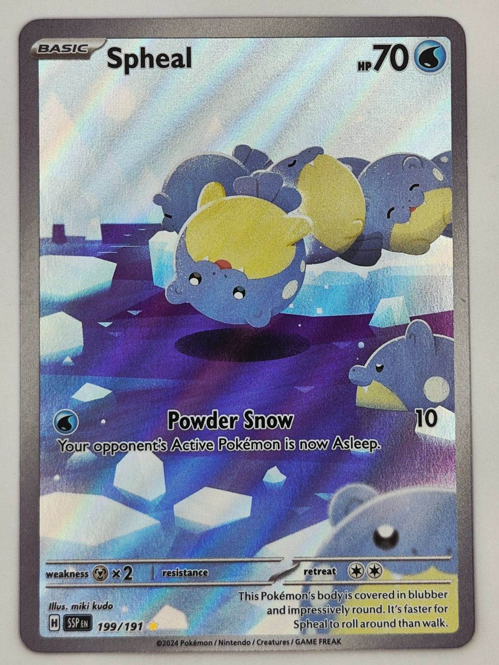 Pokémon Carte collezionabili: Spheal / Seemops / Surging Sparks / SSP 199 – Nuovo (secondo la descrizione) da Arni AG venduto da PokemonCardsStore