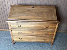Antiker Sekretär Nussbaum Holz mit Kommode