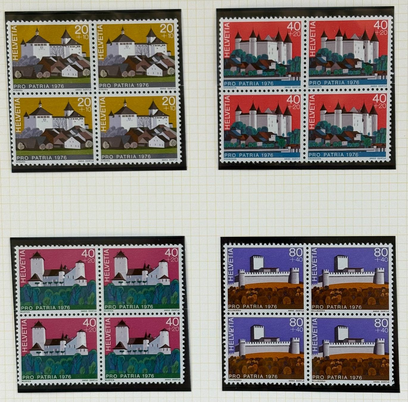 Tutti i francobolli: LOT4 ER BLOCKS BRIEFMARKEN SCHWEIZ NEU – Nuovo (secondo la descrizione) da Ostermundigen venduto da Heavenmaus75