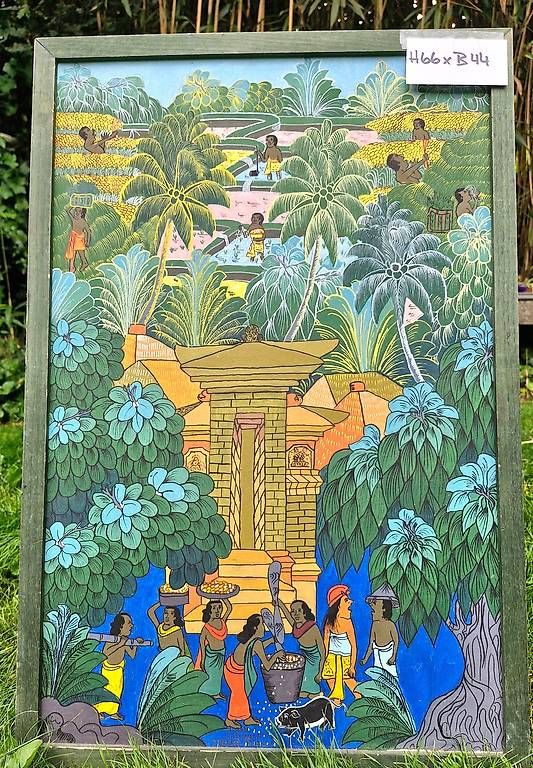 Dipinti: Original asiatisches Bali-Bild, handgemalt – Usato da Samstagern venduto da Karibik64