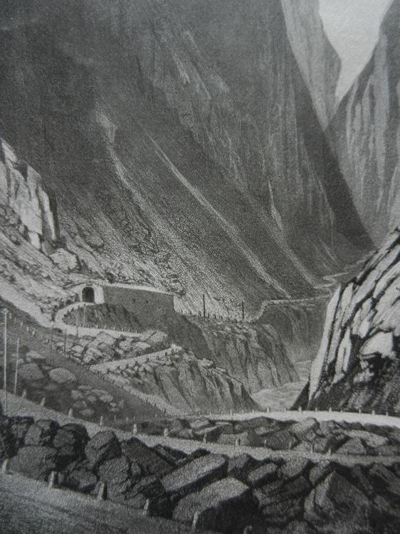 Gravures: Die Gotthard Strasse Schöllenen – D'occasion à Risch par Rischli15 5