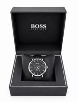 Hugo Boss Uhr Herren Leder Schwarz mit Box neuwertig