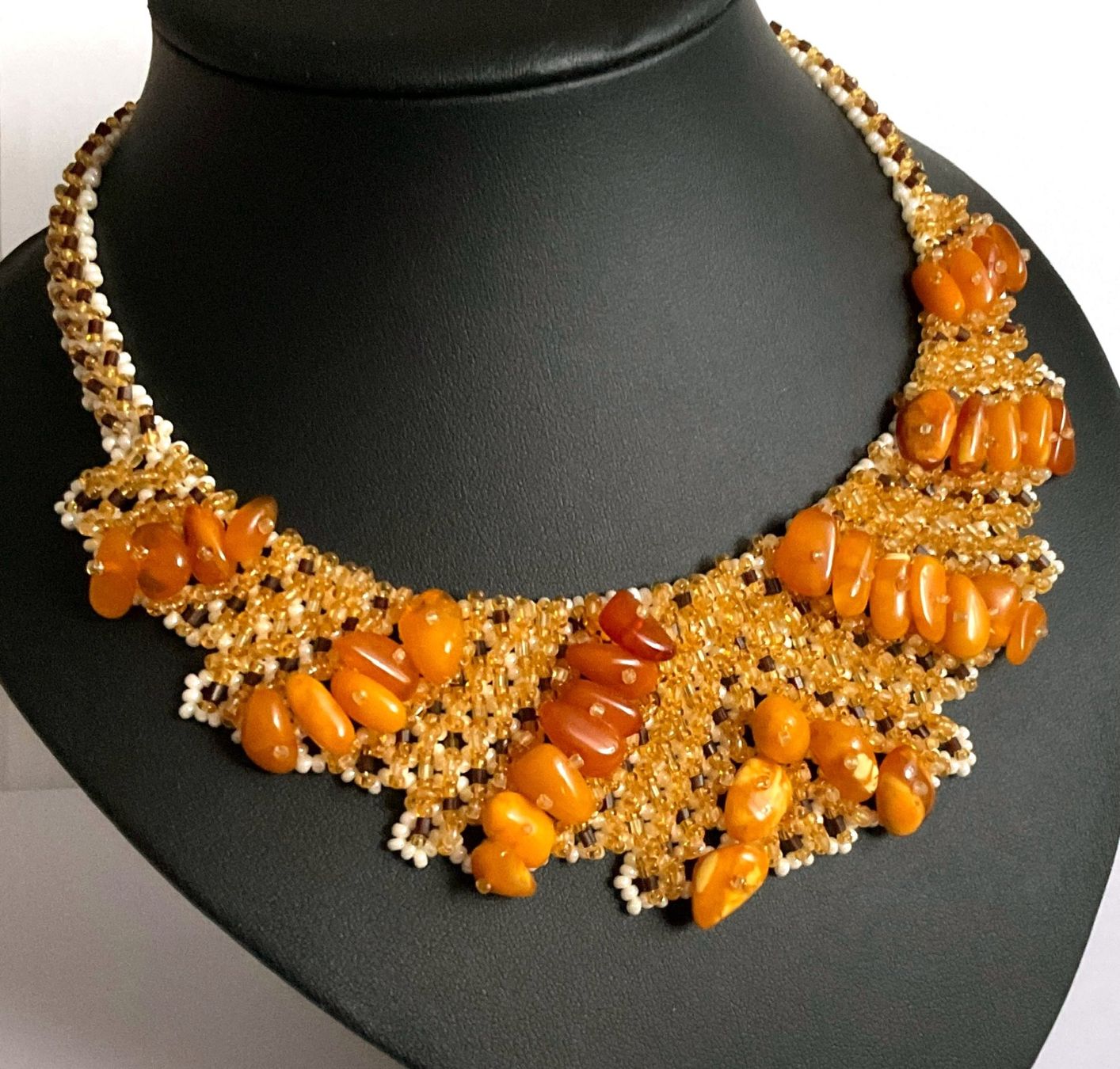 Catenine: KETTE STEINKETTE EDELSTEINKETTE COLLIER ECHTER BERNSTEIN – Nuovo e nell'imballaggio originale da Berg TG venduto da magginello 1