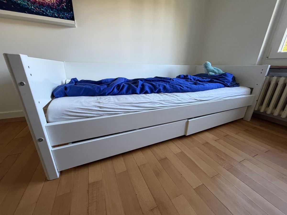 Letti: Flexa-Bett weiss mit Schubladen – Usato da Wettingen venduto da Limni85 2