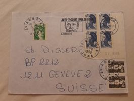 Enveloppe Affranchie France Années 80 et 90 Jura cachet
