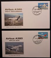 2 x flugpost-briefe - airbus A380