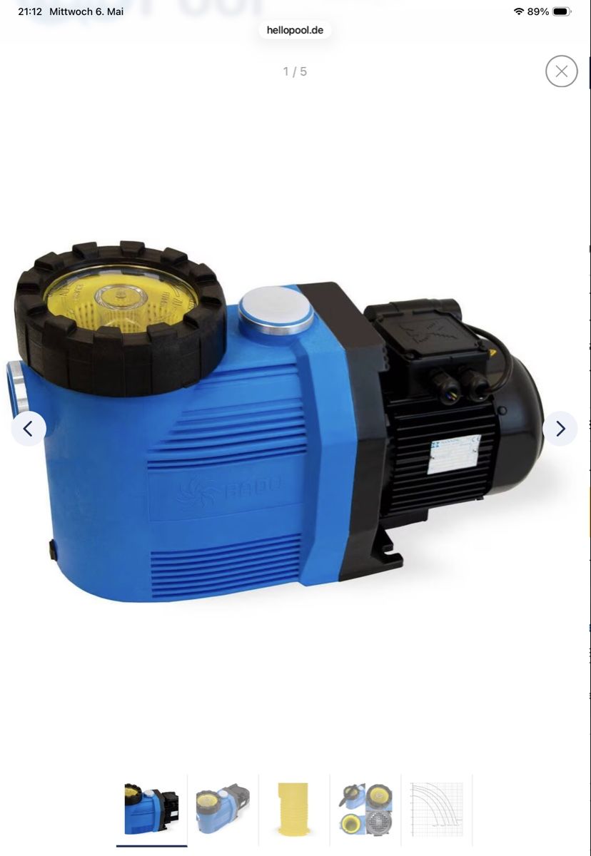 Speck Accessori per Piscine: Poolpumpe Speck Badu Prime 13 – Nuovo e nell'imballaggio originale da Trimmis venduto da Abbate 1