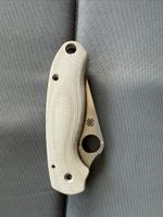 Spyderco Para 3 Micarta Scales Grau – Nur Griffschalen