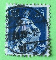 Helvetia mit Schwert  mit Stempel    