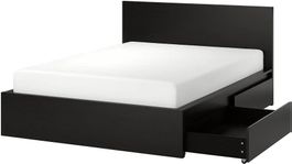 Bettgestell MALM 160 x 200 cm schwarzbraun