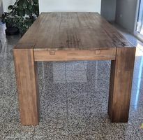 Massivholz-Esstisch 200 × 100 cm, verlängerbar auf 255 cm