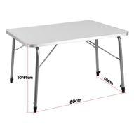 Campingtisch Casaria höhenverstellbar wetterfest 80x60cm neu