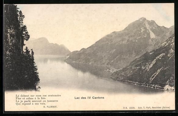 Cartoline postali: AK Vierwaldstättersee, Vue panoramique – Usato da Berlin venduto da bartko-reher