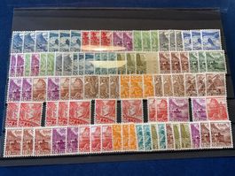 Lanschaftsbilder postfrisch geriffelte und glatte Papiere