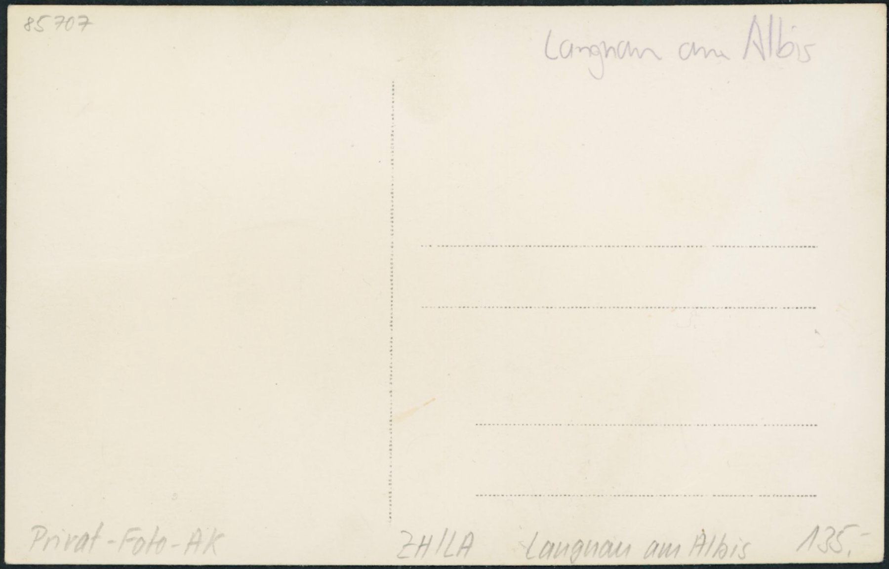 Cartoline postali: ZH Langnau am Albis – Nuovo (secondo la descrizione) da Schindellegi venduto da leecollect 1