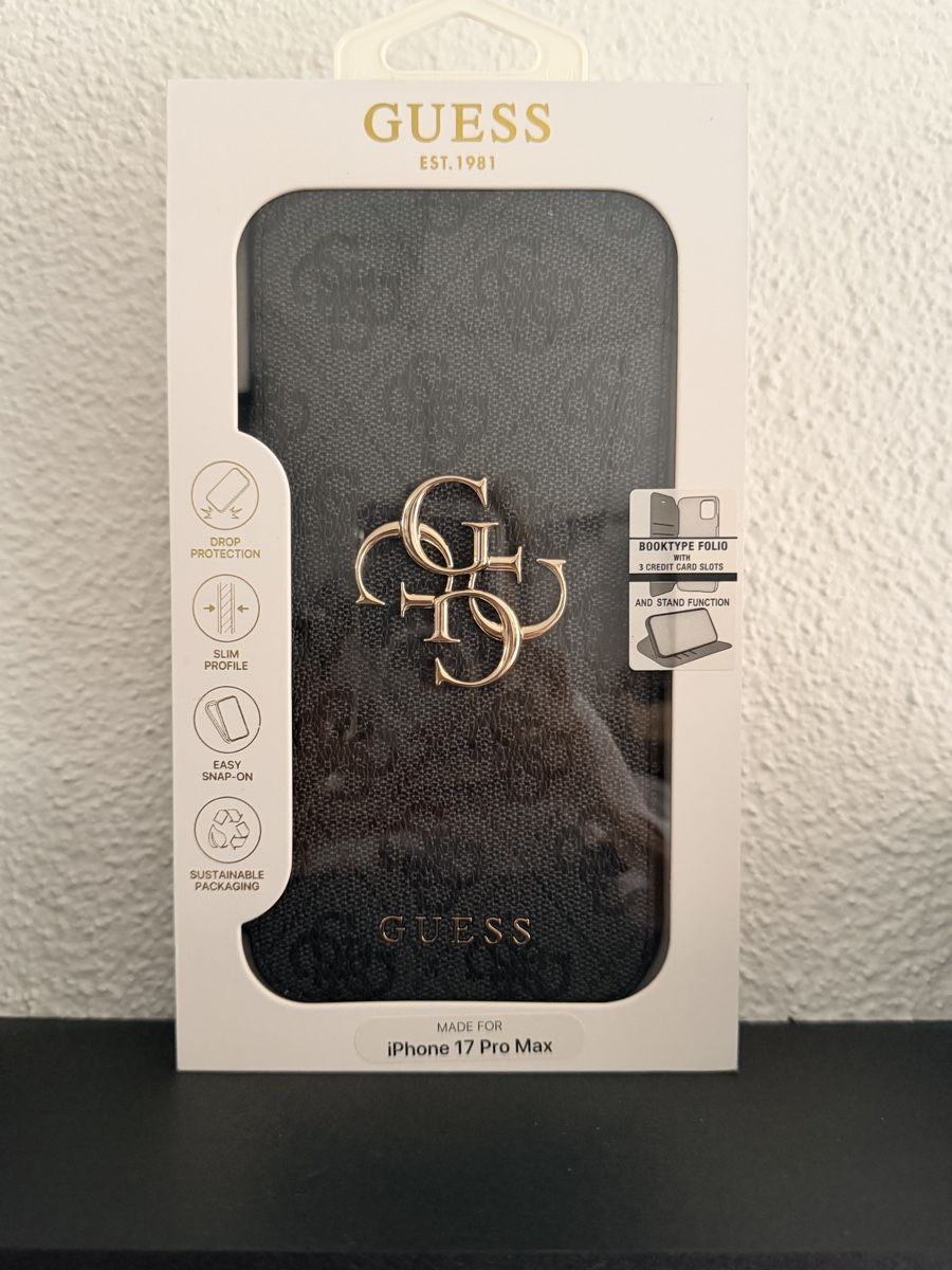 Guess Cover & Protezioni schermo: Original GUESS iPhone 17 Pro Max Booktype Folio Case  – Nuovo (secondo la descrizione) da Amriswil venduto da tiz_w96z