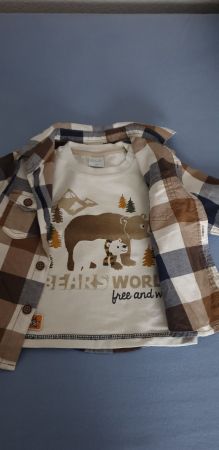 Baby Pullover mit Hemd Gr. 74