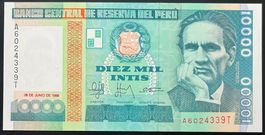 Peru 10000 Intis 1988 - non circ./unz