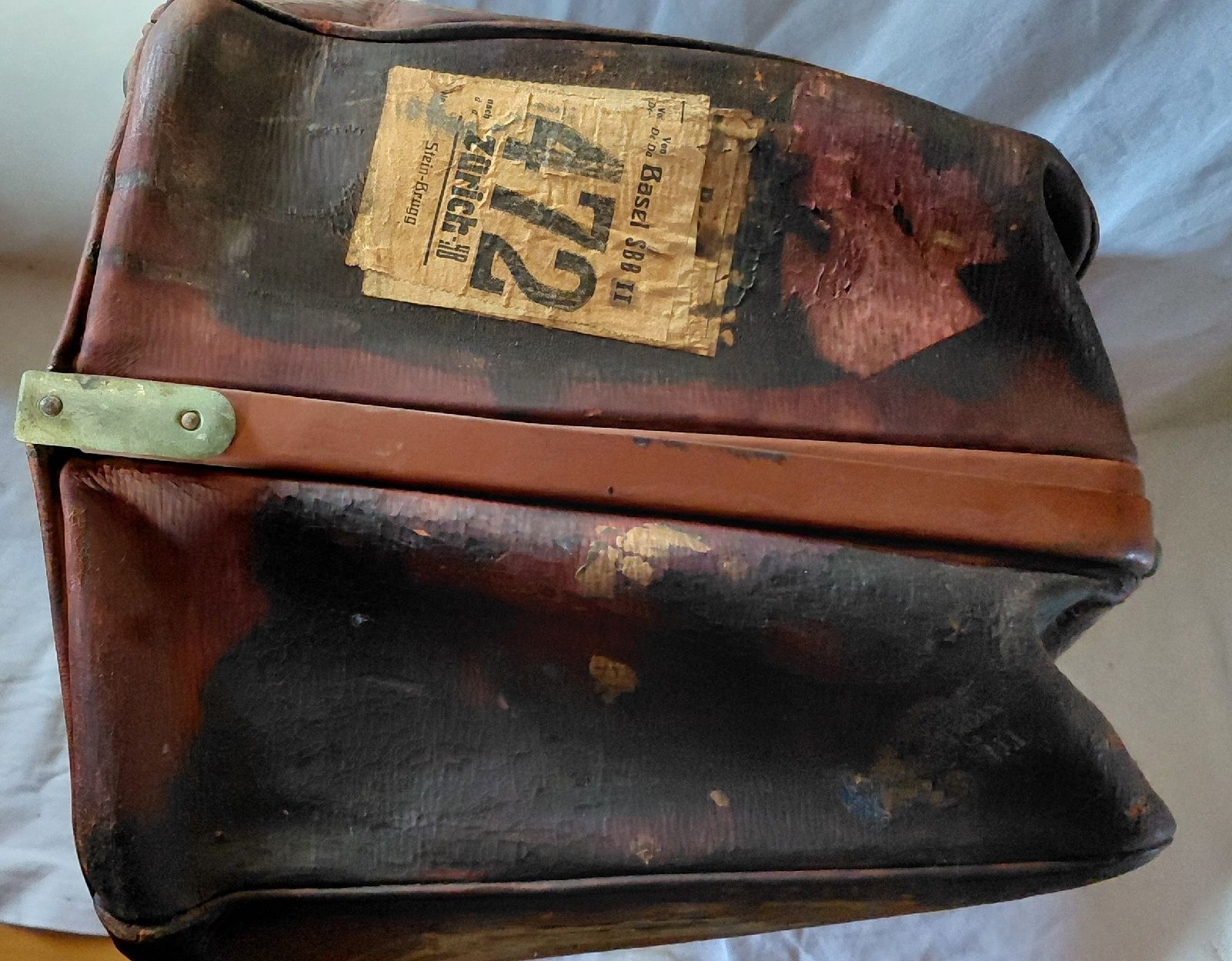 Valigie: Grosse antike lederne Reisetasche – Usato da Trogen venduto da Limboo 4
