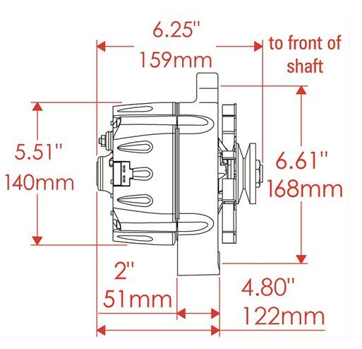 Tutti pezzi di ricambio auto: 12 Volt Alternator, Internal Regulator, 100 Amp Neu – Nuovo e nell'imballaggio originale da Niederdorf venduto da St170 2