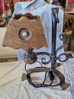 Schmiedeisene Vintage Nachttischlampe