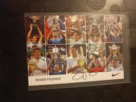Roger Federer - handsignierte alte  Nike Autogrammkarte
