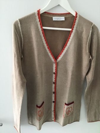 VIENTO DONNA STRICKJACKE  GRÖSSE BEIGE