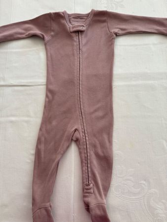 L'ovedbaby-Strampler /  Bio 2-Way Zipper Footie in Mauve