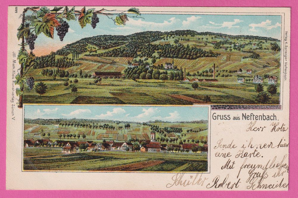 Gruss aus Neftenbach gel 1904 2-Bild Karte | Kaufen auf Ricardo