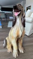 Grosse Keramikfigur Afghanischer Windhund – 82 cm