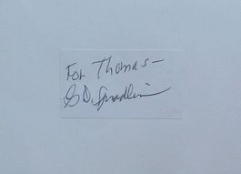 G. W. Spradlin (1920-2011) Schauspieler - sign. Blatt