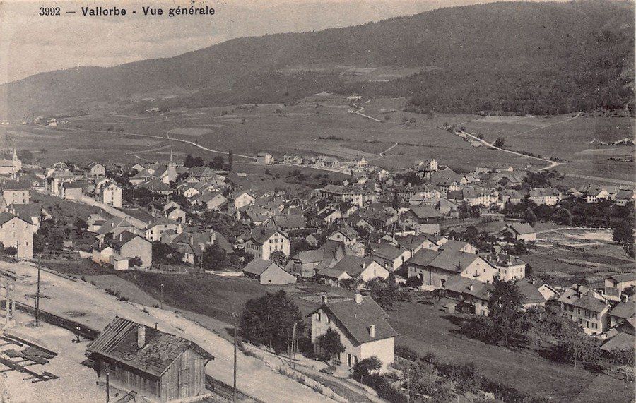 Cartoline postali: Vallorbe, vue générale, circulée 1912 – Usato da Frauenfeld venduto da POML
