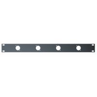 Quik Lok RS289 1-H rack panel for 4 XLR connector