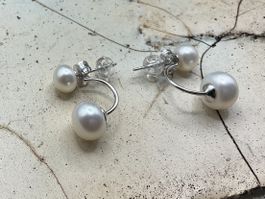 Perlen Ohrstecker mit Sterlingsilber