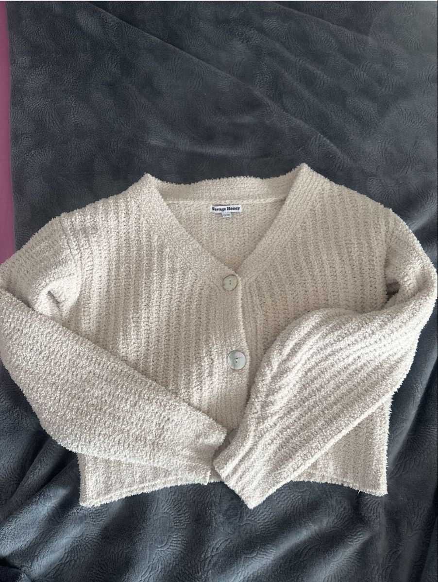Vestes: Beiger Teddy-Cardigan – D'occasion à Turgi par pa.ti.d