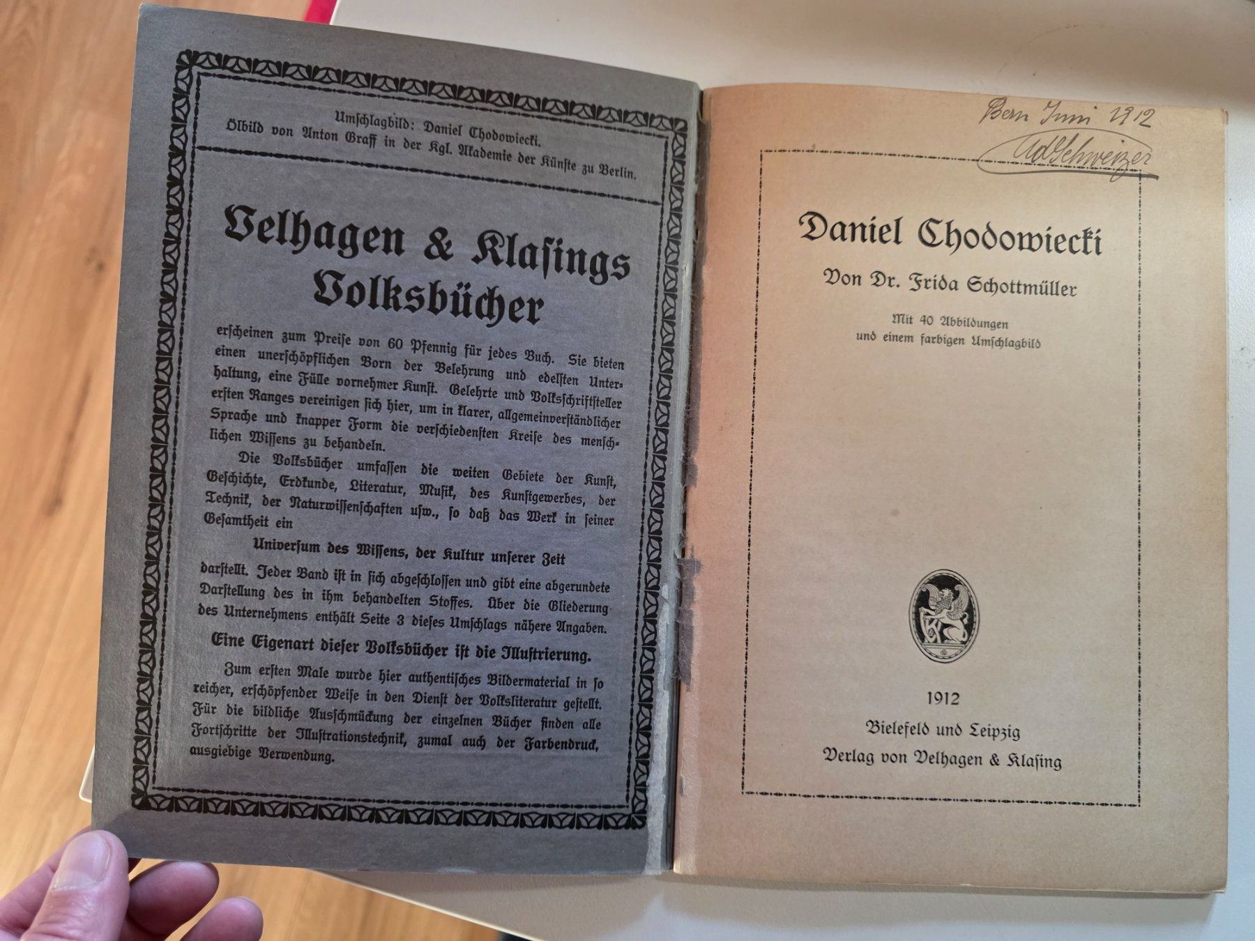 Libri: Daniel Chodowiecki  - Volksbücher der Kunst - 1912 – Usato da Walterswil BE venduto da Lonitti 6