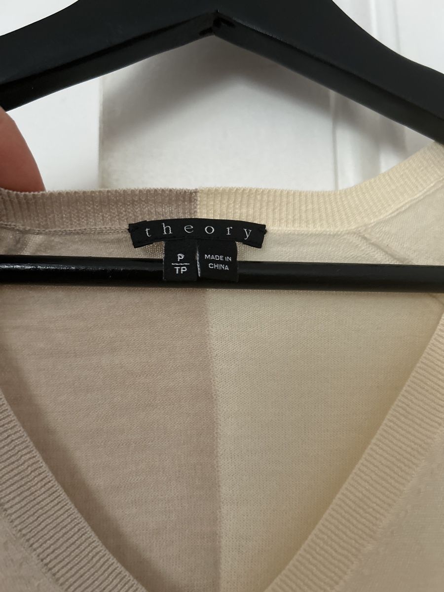 Theory Pullover & Sweatshirts: Gorgeous Theory Two-Tone Wool Sweater, sz. P – Neu (gemäss Beschreibung) aus Genève von TreasureChest 2