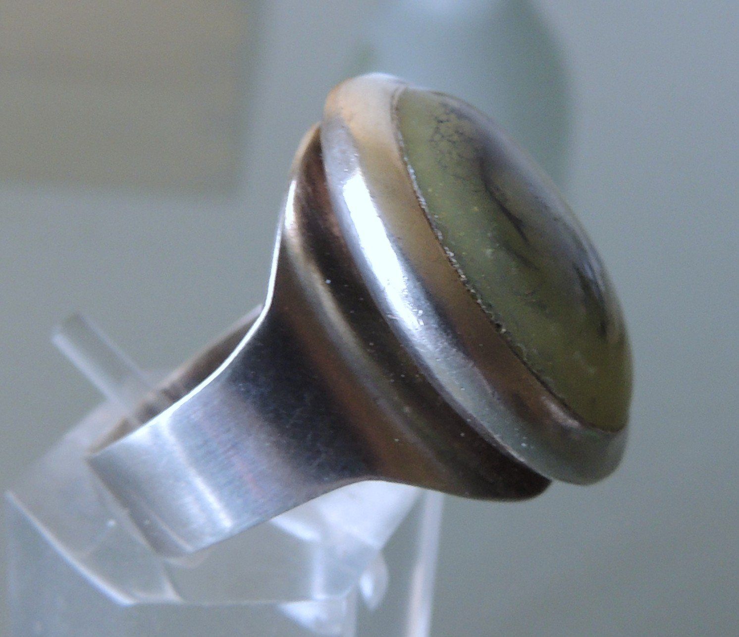 Anelli: Dendritenopal Silber 950 Fingerring Gr. 58 – Usato da Waldenburg venduto da schaller707 4