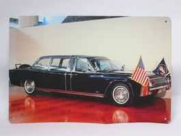 Blechschild Lincoln Präsidenten Limousine