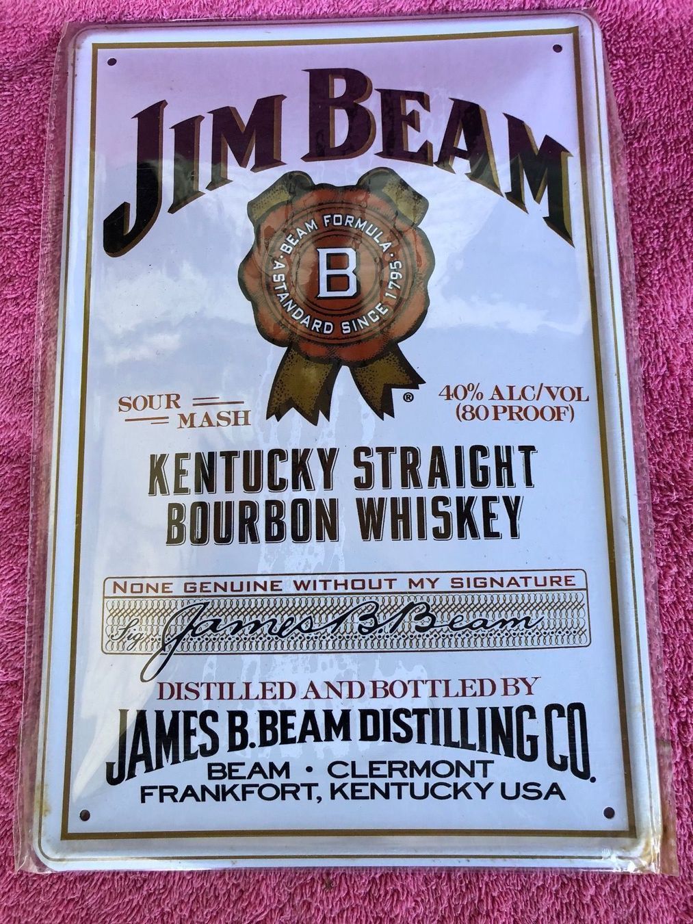 Insegne: Jim beam whisky bourbon white werbung – Nuovo (secondo la descrizione) da Reinach AG venduto da rares75