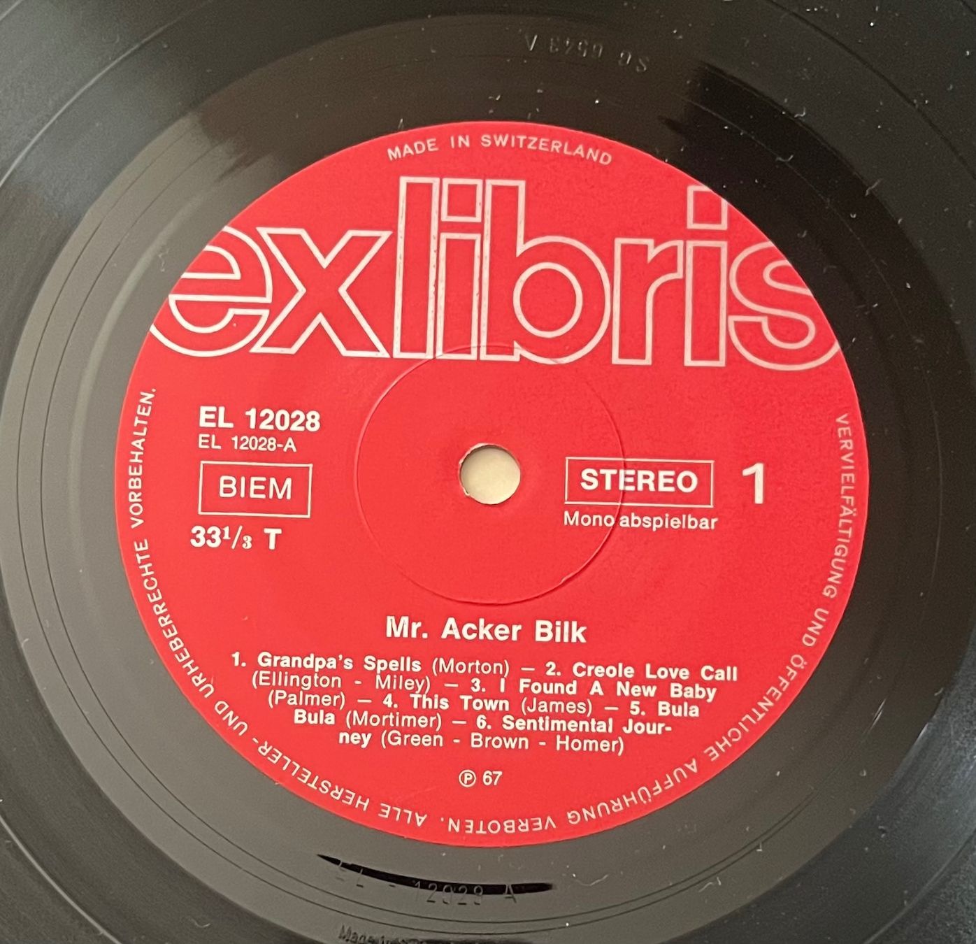 Dischi in vinile: Mr. Acker Bilk Ex Libris EL 12028 – Usato da Winkel venduto da hei_gxk6 2